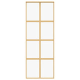 Sliding Door Gold 76x205 cm Clear ESG Glass and Aluminium 155184