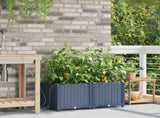 Garden Planter 2 pcs Grey 80 x 40 x 37.5 cm PP 42002868