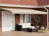 Electric Retractable Awning Beige and White 4.5 x 3.5 m 3421877