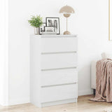 Sideboard High Gloss White 60x35x98.5 cm Engineered Wood 800537
