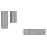 4 Piece TV Cabinet Set Grey Sonoma Engineered Wood 3120315