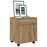 Rolling Cabinet Artisan Oak 45x38x54 cm Engineered Wood 856655