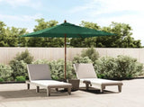 Garden Parasol with Wooden Pole Green 198x198x231 cm 363184