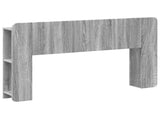 Headboard Cabinet with Storage Grey Sonoma Engineered Wood 8001207