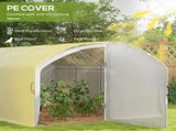 Polytunnel Greenhouse Walk-in Grow House with UV-resistant PE Cover, Door, Galvanised Steel Frame, 4 T3398P315937