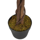 Artificial Ficus Tree 1260 Leaves 200 cm Green 359029
