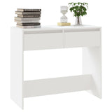 Console Table White 89x41x76.5 cm Steel 809566