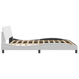 Bed Frame "Dover" White 183x213 cm Faux Leather 373309