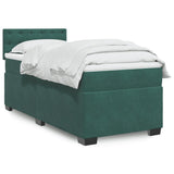 Box Spring Bed with Mattress Dark Green 80x200 cm Velvet 3286177