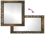 Wall Mirror Walnut Brown 70 x 50 cm Engineered Wood and Glass 4018363