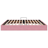 Storage Bed with Mattress with Storage Pink 200 x 200 cm Velvet 3370123