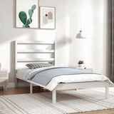 Bed Frame without Mattress White 90x200 cm Solid Wood Pine 3104919