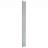 ZNTS Garden Fence Posts 10 pcs Silver 220 cm Galvanised Steel 3196178