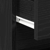 Bedside Cabinet with Drawer 2 pcs Black Oak 45 x 34 x 44.5 cm 863358