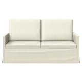 2 Seater Sofa Cream 150 x 81 x 82 cm Corduroy Fabric 42041102