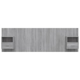 Bed Headboard with Cabinets Grey Sonoma Engineered Wood 3115722