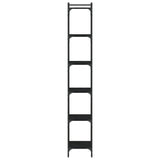 Bookcase 6-Tier Black 40x30x188 cm Engineered Wood 837642