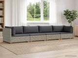 4 pcs Rattan Lounge Set with Cushions GENDT Natural Rattan 3429861