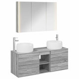 Bathroom Furniture Set 4 pcs Grey Sonoma 3407028