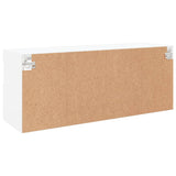 TV Wall Cabinet with LED Lights White 100x30x40 cm 837211
