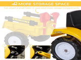 Kids Ride on Tractor No Power Pedal Go Kart with Manual Control Bucket for 3-6 Years Old T3398P348308