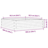 Garden Planter 100x100x23 cm Solid Wood Pine 847208