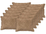 Cushion Cover 12 pcs HOUTEN Taupe 40 x 40 cm Microfiber Fleece 916875