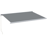 4x3m Full Cassette Electric/Manual Retractable Awning with Remote Controller, Sun Canopies for Patio T3398P315946