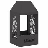 Fire Pit Black 50 x 50 x 100 cm Steel 858990