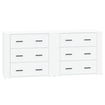 Sideboards 2 pcs White Engineered Wood 3185407