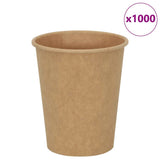 Paper Coffee Cups 1000 pcs 8oz 200ml Brown 4102795
