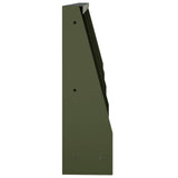 Retaining Wall 4 pcs 40 x 12 x 30 cm Steel Olive Green 3449054