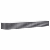 Garden Raised Bed Galvanised Steel 368x80x36 cm Anthracite 318931
