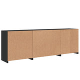 Sideboard with LED Lights Black 202x37x67 cm 3209010
