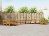 Outdoor Sofa Set 10 pcs Natural Solid Acacia Wood 3368252