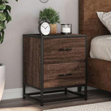 Bedside Cabinets 2 pcs Brown Oak 40x31x50 cm Engineered Wood 848683