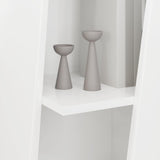 Side Shelf High Gloss White 33 x 32 x 100.5 cm Engineered Wood 892421