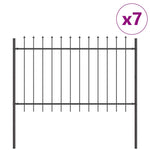 Garden Fence Grey 11.9 x 1.2 m Powder-coated steel 3334131