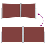 Retractable Side Awning Brown 140x1000 cm 48487