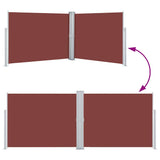 Retractable Side Awning Brown 140x1000 cm 48487