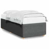 Bed Frame without Mattress Dark Grey Single Fabric 3285036