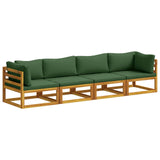 Sofa Set 4 pcs Natural Solid Acacia Wood 3417253