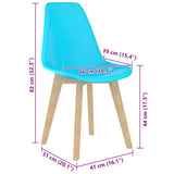 Dining Chairs 4 pcs Blue Plastic 289126
