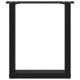 Coffee Table Legs U-Shaped 2 pcs Black 28x cm Steel 4013148