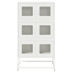 ZNTS Highboard White 68x39x123 cm Steel 853355