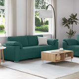 Sofa Set 2 pcs Dark Green 219 x 77 x 82 cm Fabric 3324745