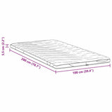 Mattress Topper White 100 x 200 x 5.5 cm Knit Fabric 4106416