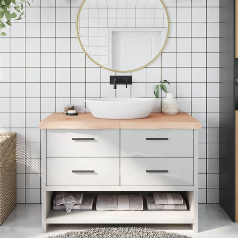 Bathroom Countertop 120x50x cm Untreated Solid Wood 3156046