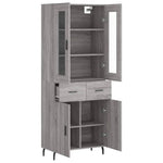 Highboard Grey Sonoma 69.5x34x180 cm Engineered Wood 3198551