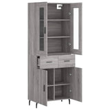Highboard Grey Sonoma 69.5x34x180 cm Engineered Wood 3198551